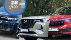 SUV-y Dacii, Mazdy i Skody (od lewej)