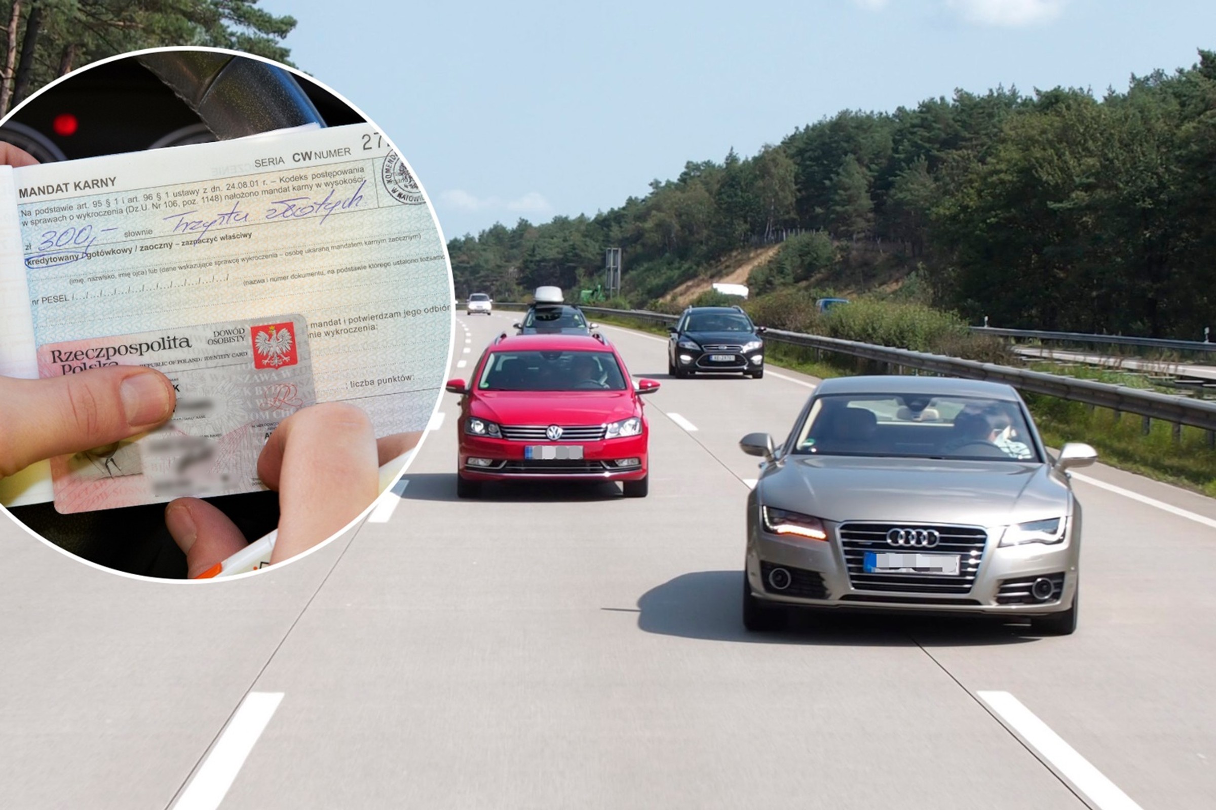 Za jazdę środkowym pasem naprawdę grozi mandat. Narażasz się na utratę 5000 zł