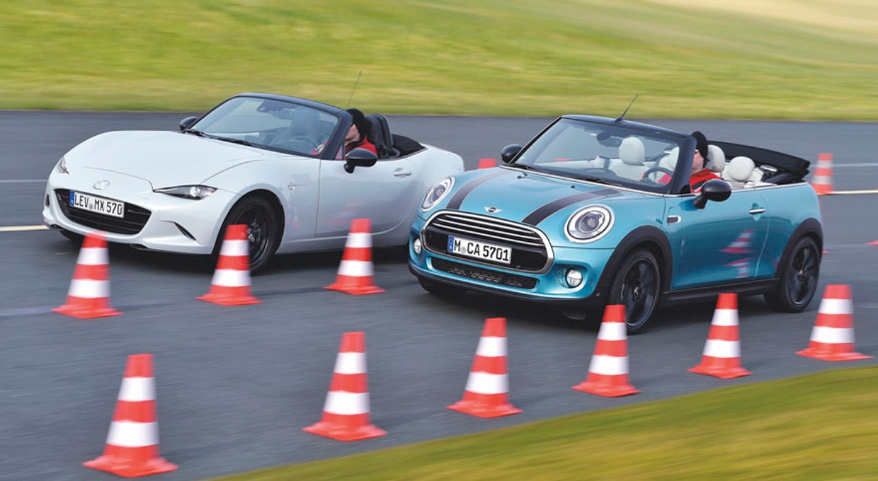 Mini Cooper Cabrio kontra Mazda MX-5 - kabriolety pełne radości