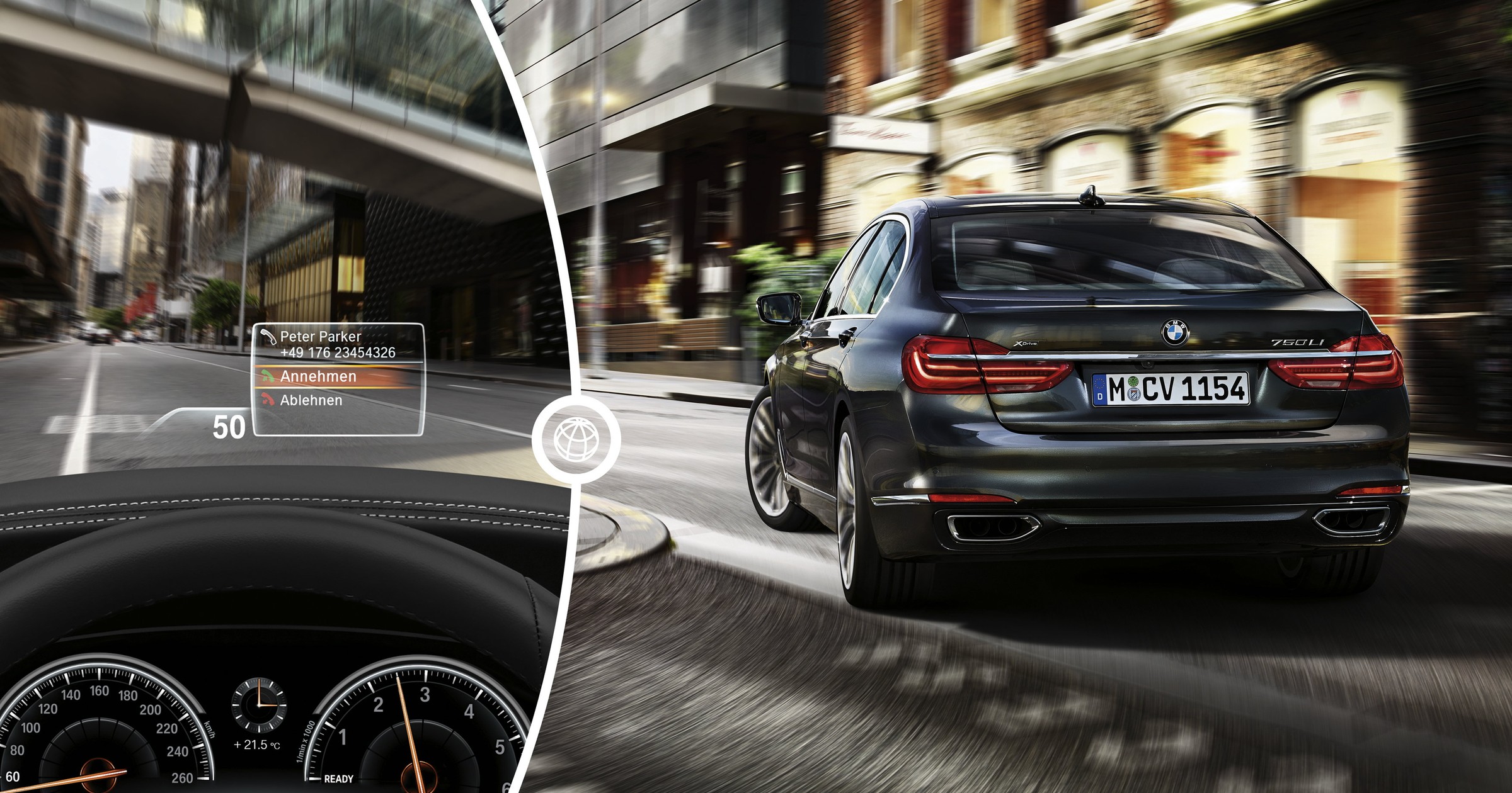 BMW 7 z zaawansowaną nawigacją, która może sterować skrzynią biegów
