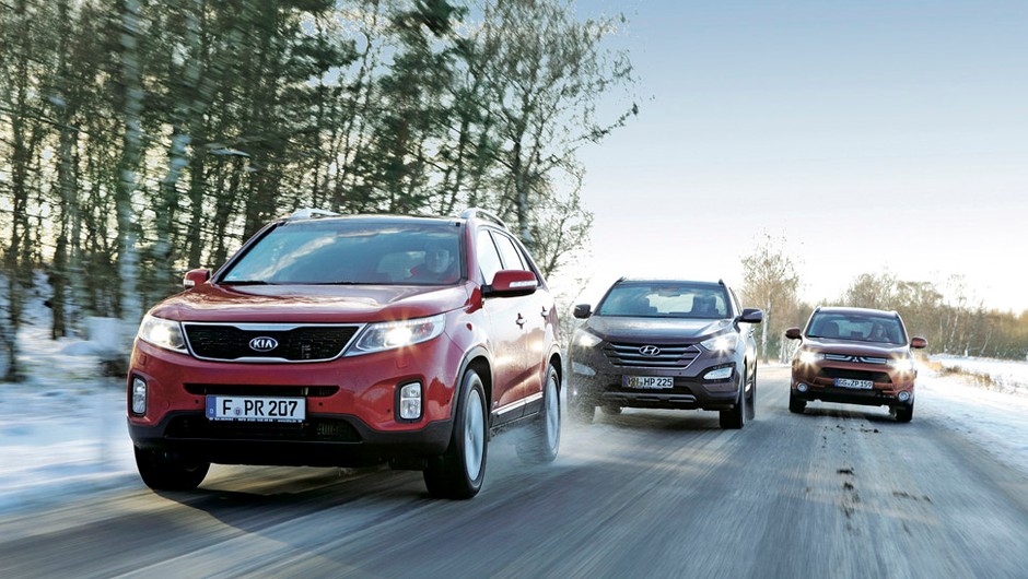 Mitsubishi Outlander kontra Kia Sorento i Hyundai Santa Fe: luksusowe diesle z napędem 4x4
