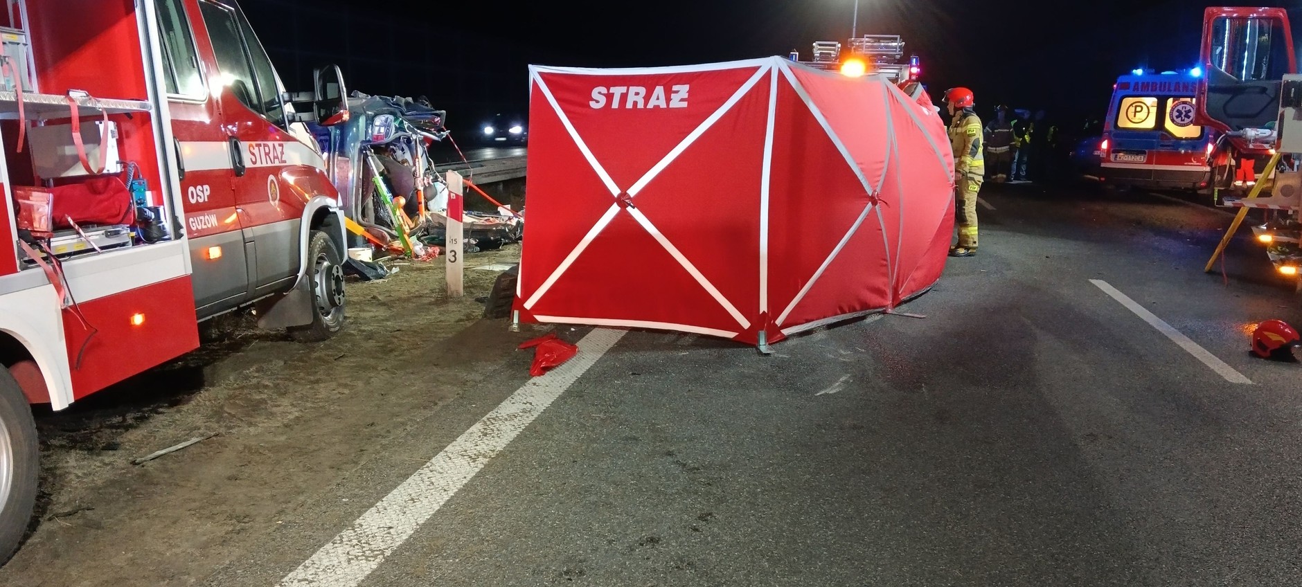 Śmiertelny wypadek na A2 (1.02.2025)