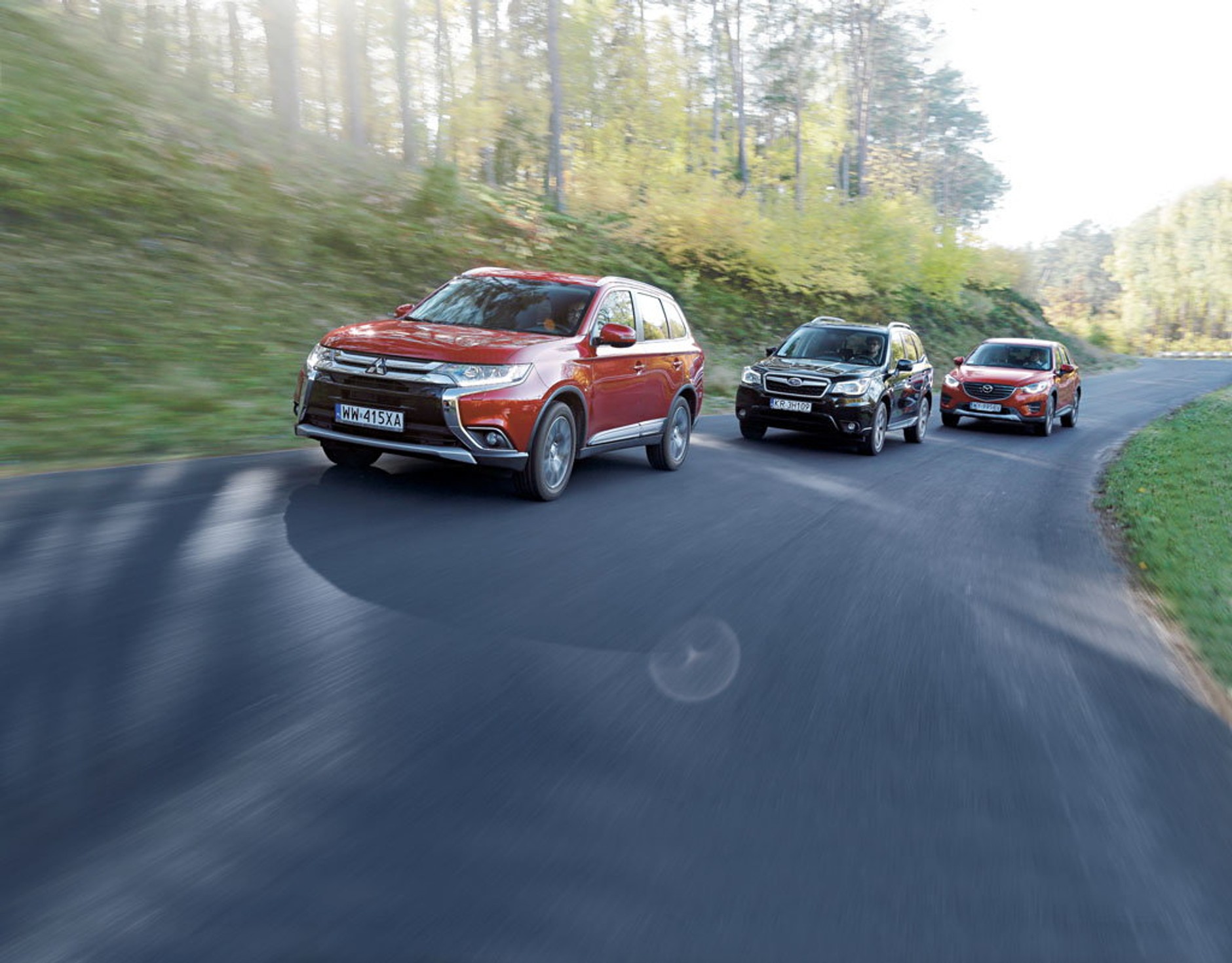 Mitsubishi Outlander kontra Subaru Forester i Mazda CX-5 - japońska szkoła SUV-a