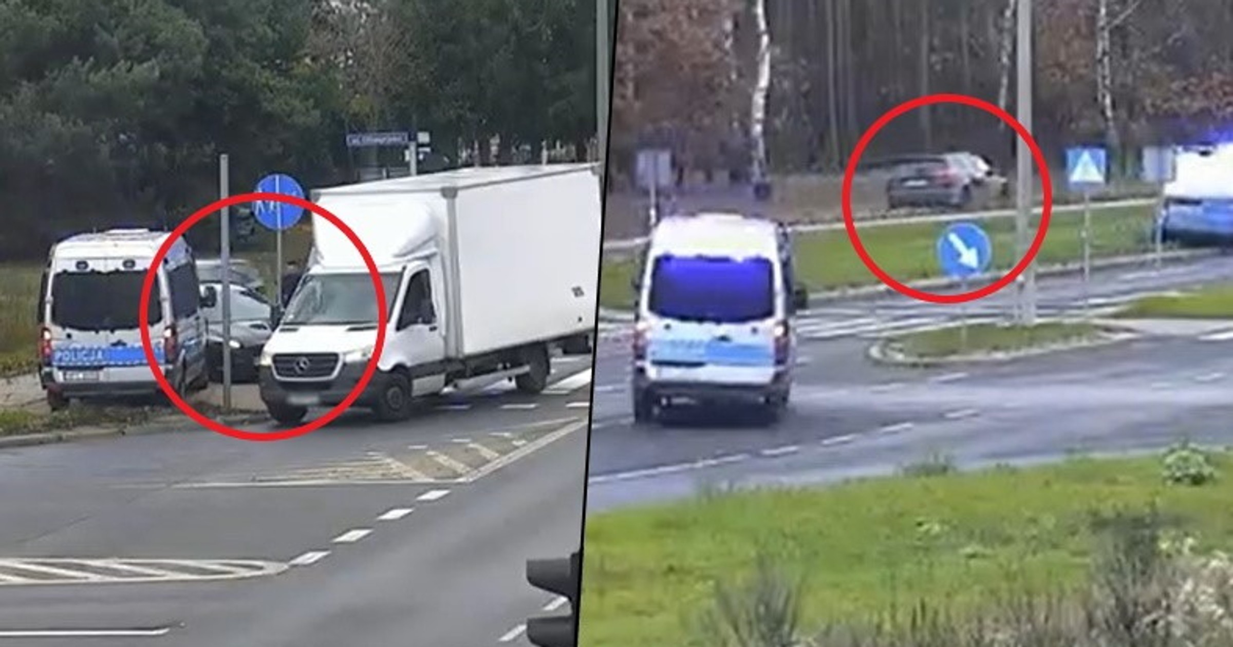 Policjanci myśleli, że już go mają. Wtedy odjechała ciężarówka, która blokowała mu drogę [WIDEO]