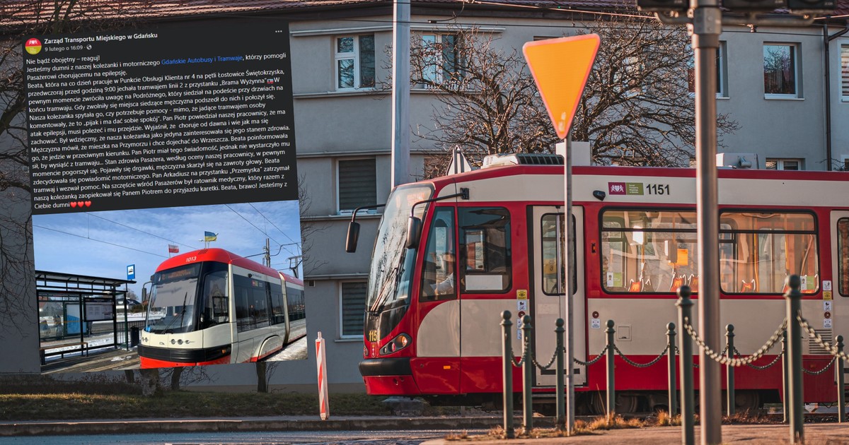 Pracowniczka gdańskiego ZTM uratowała mężczyznę chorego na epilepsję (screen: ZarzadTransportuMiejskiegowGdansku /Facebook)