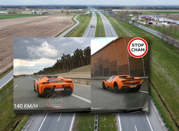 Wyścig dwóch Ferrari na trasie A1. Tragedia wisiała w powietrzu [WIDEO]