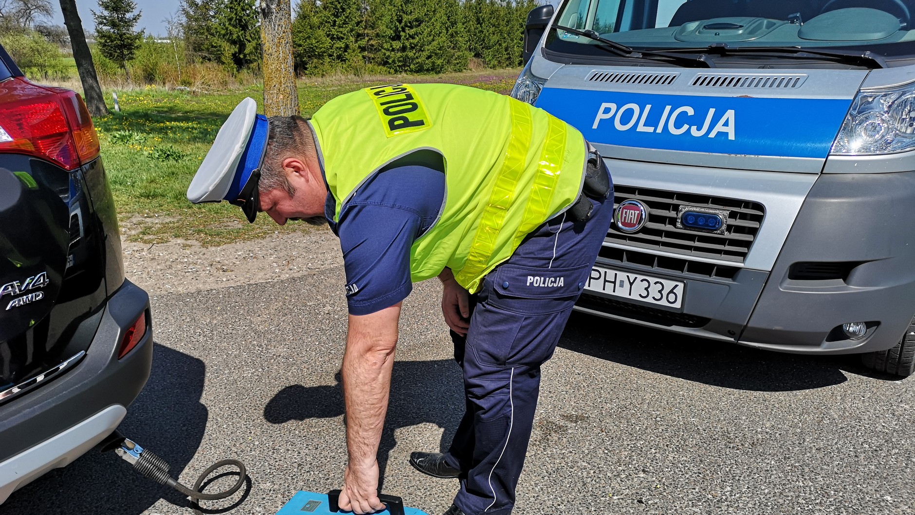 Kontrola drogowa w okolicach Siedlec