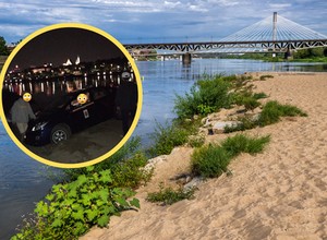 Kuriozalna scena na warszawskiej plaży. "Prawie do rzeki wjechał"