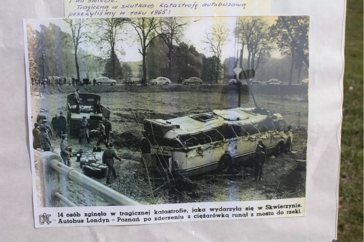 Zdjęcie z miejsca katastrofy w Skwierzynie w 1965 r.
