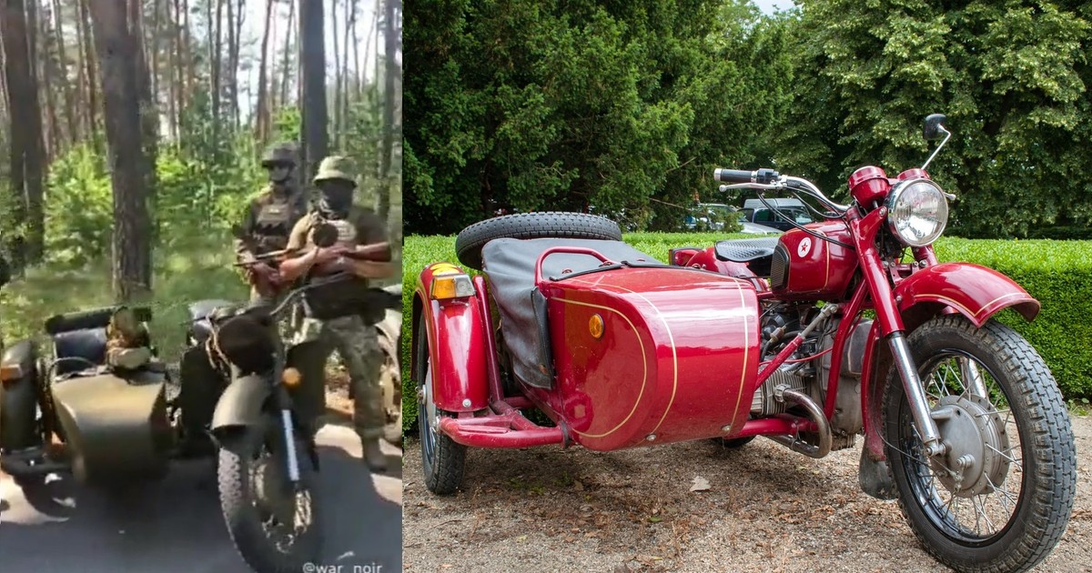 Ukraińcy używają motocykli do walki z rosyjskimi czołgami