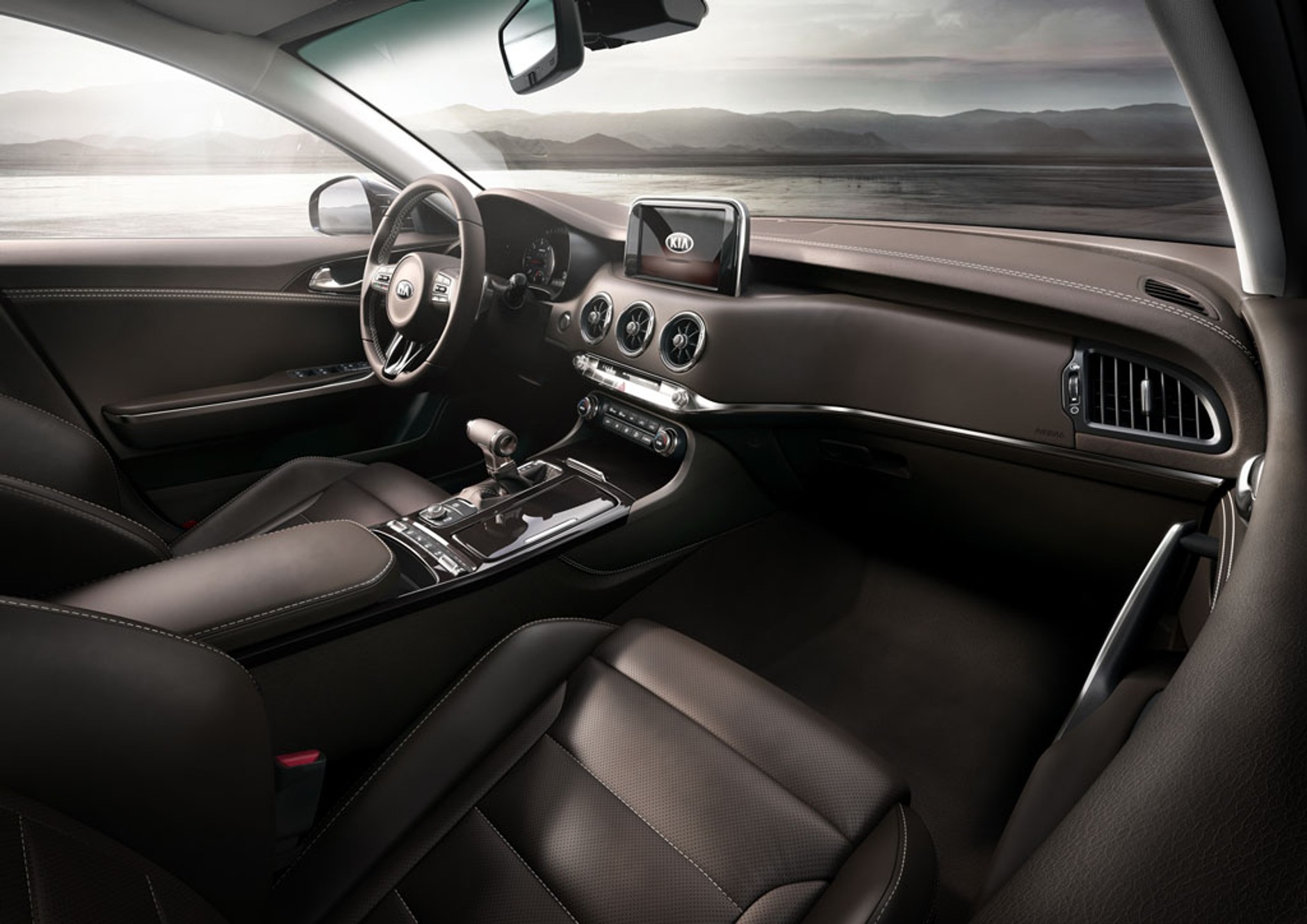 Kia Stinger - niska, wygodna, sportowa pozycja za kierownicą