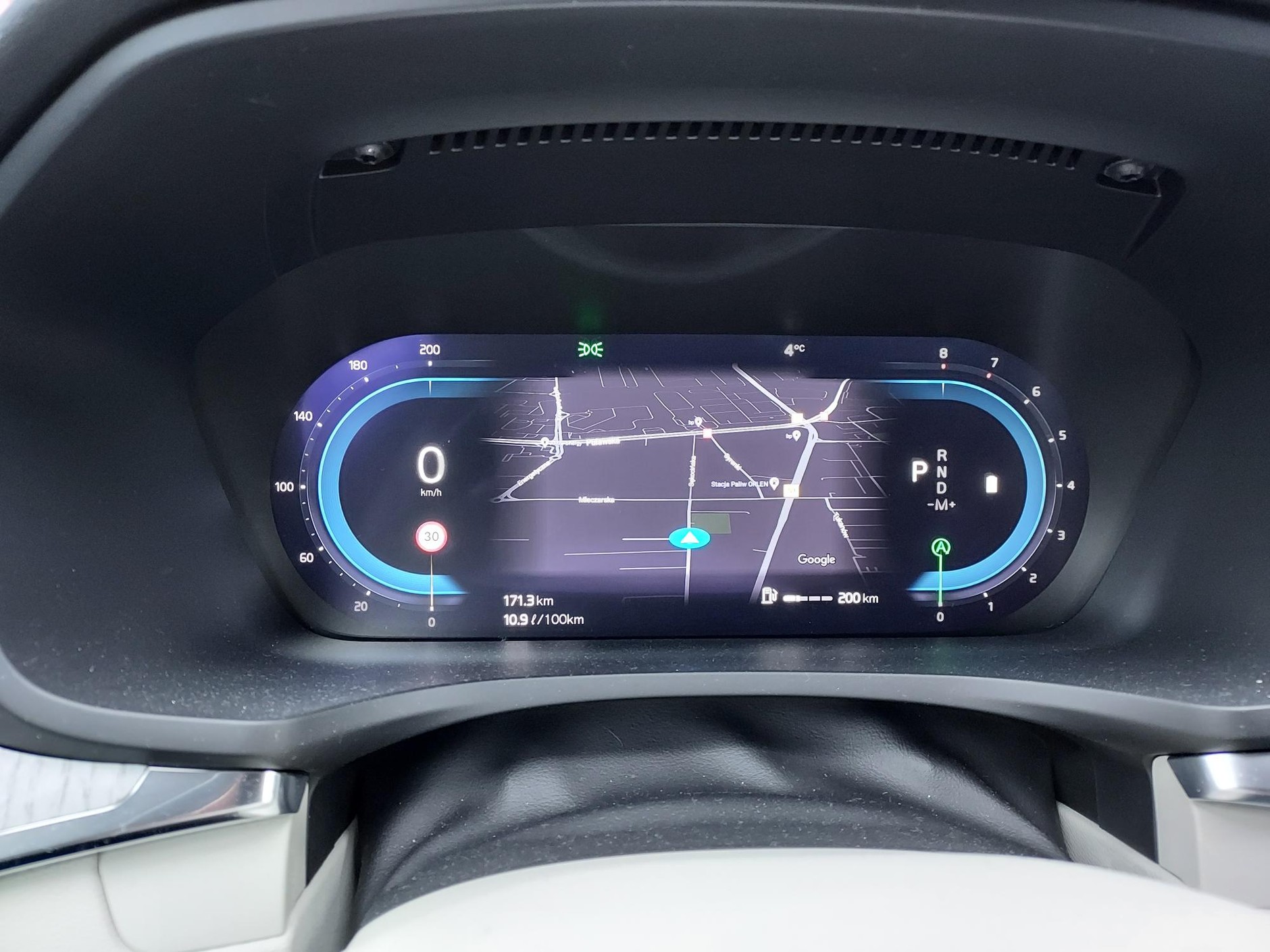 Prędkościomierz Volvo V60 B3 wyskalowany do 200 km/h