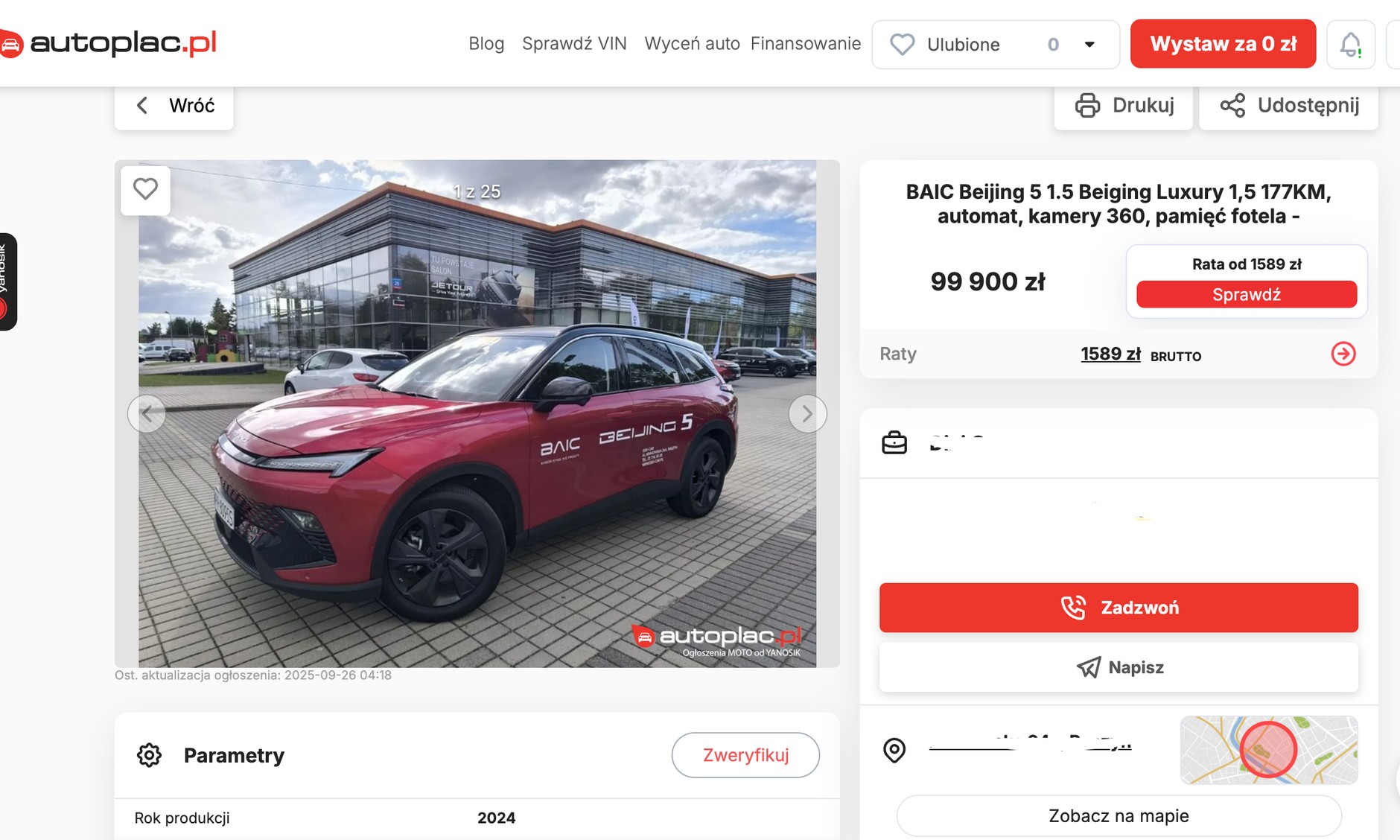 Baic 5 po roku kosztuje o 30 tys. zł mniej niż nowy