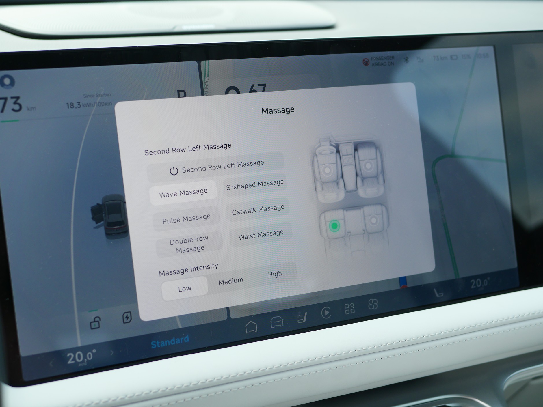 Xpeng G9: z funkcji masażu można skorzystać nawet na tylnej kanapie