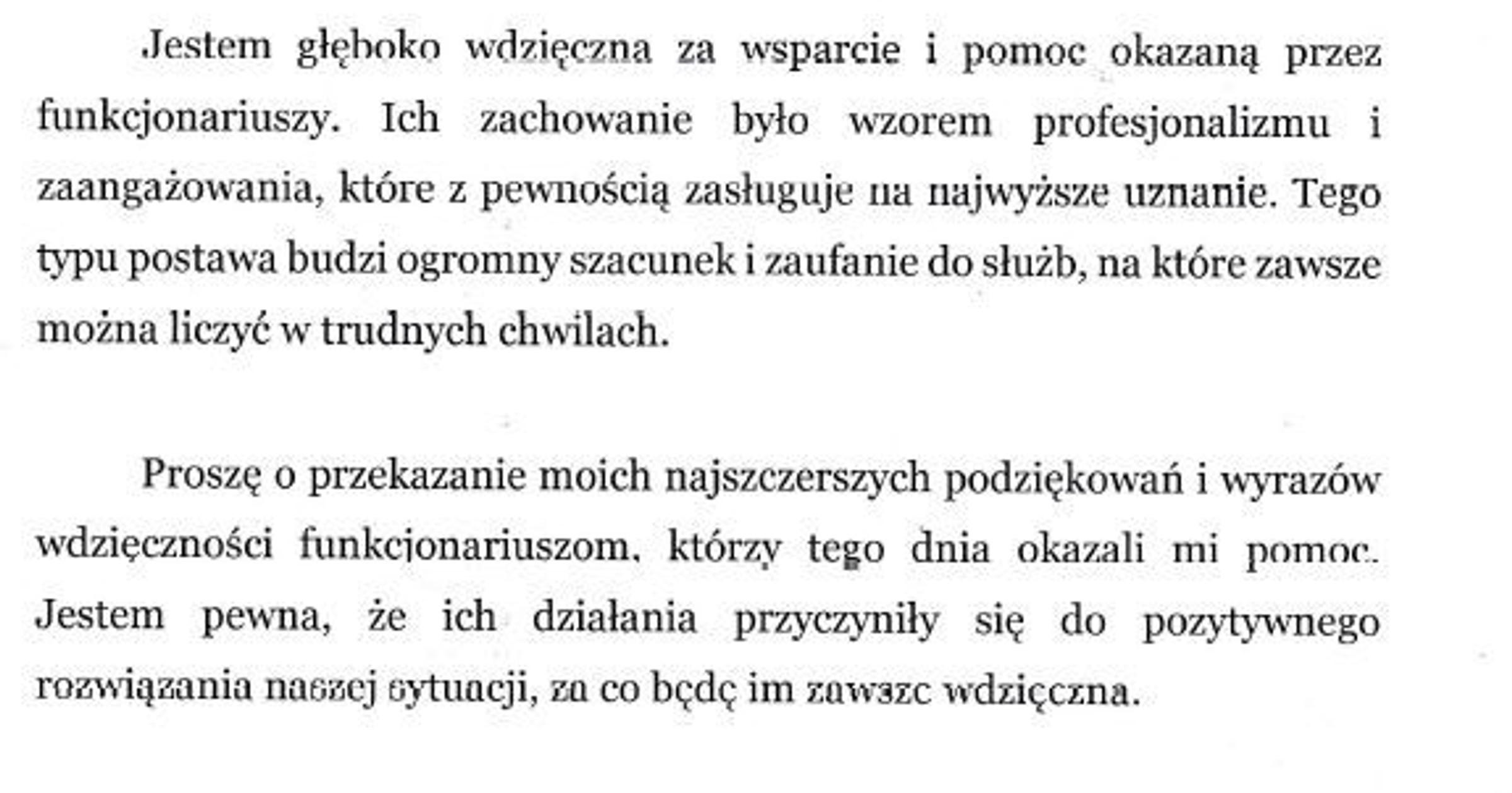 Babcia wiozła do szpitala tracącą przytomność wnuczkę. Policjanci dostali podziękowania