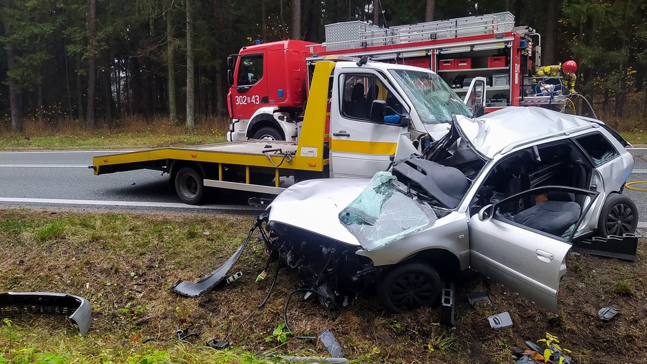 ZAŚCIANEK WYPADEK NA DRODZE KRAJOWEJ NR 8