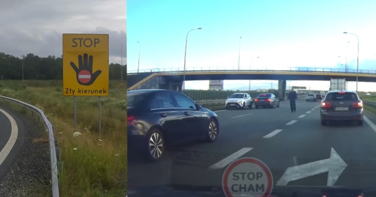 Jechał pod prąd autostradą. Policja przyjechała i zapomniała o ważnej rzeczy