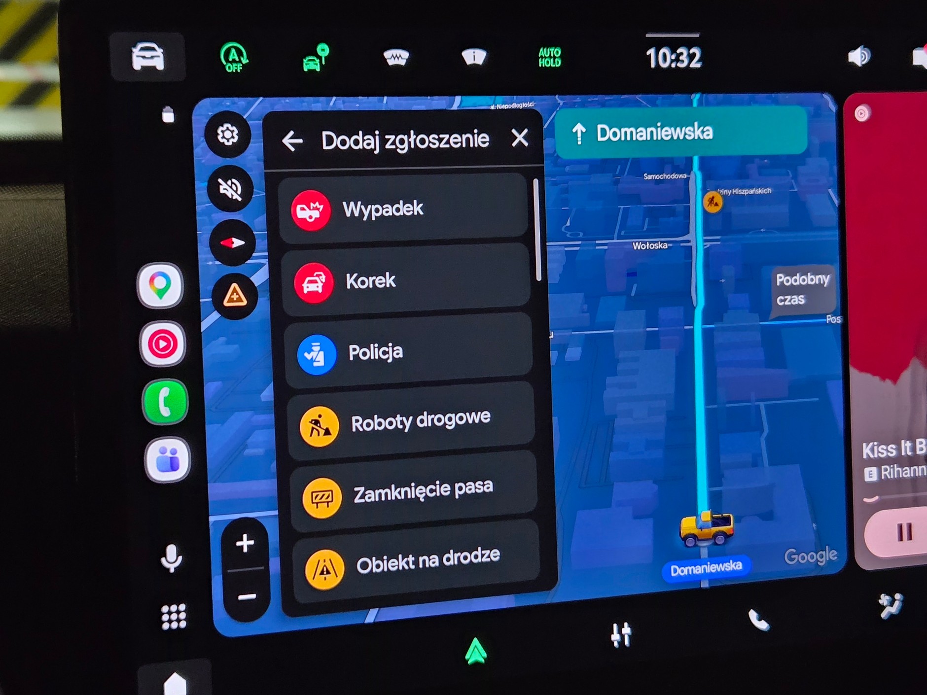 Google Maps, ostrzeganie innych kierowców
