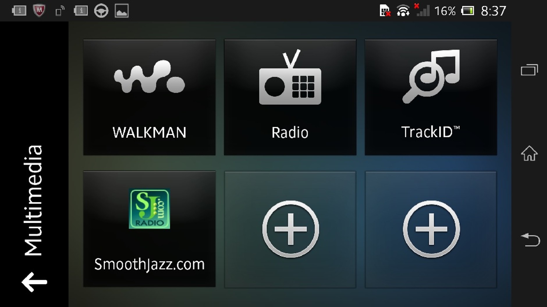 W menu multimediów dodaliśmy skrót do radia internetowego