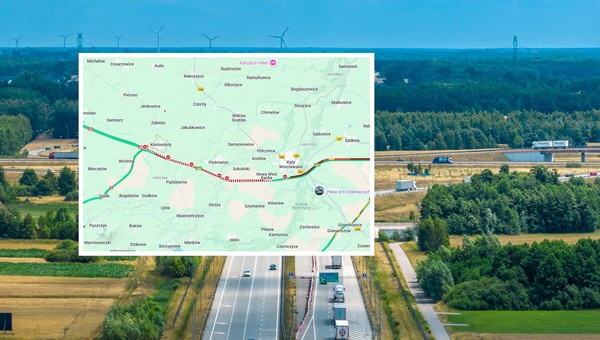 Wypadek na A4. Pożar i totalny paraliż na autostradzie [MAPA]