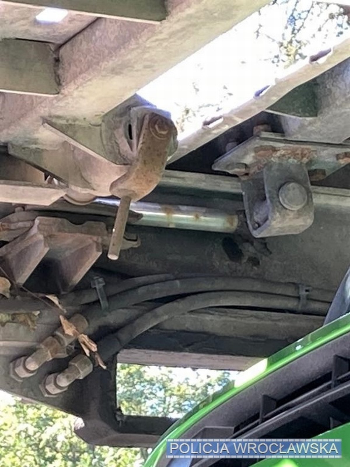 Kontrola autotransportera przez policję