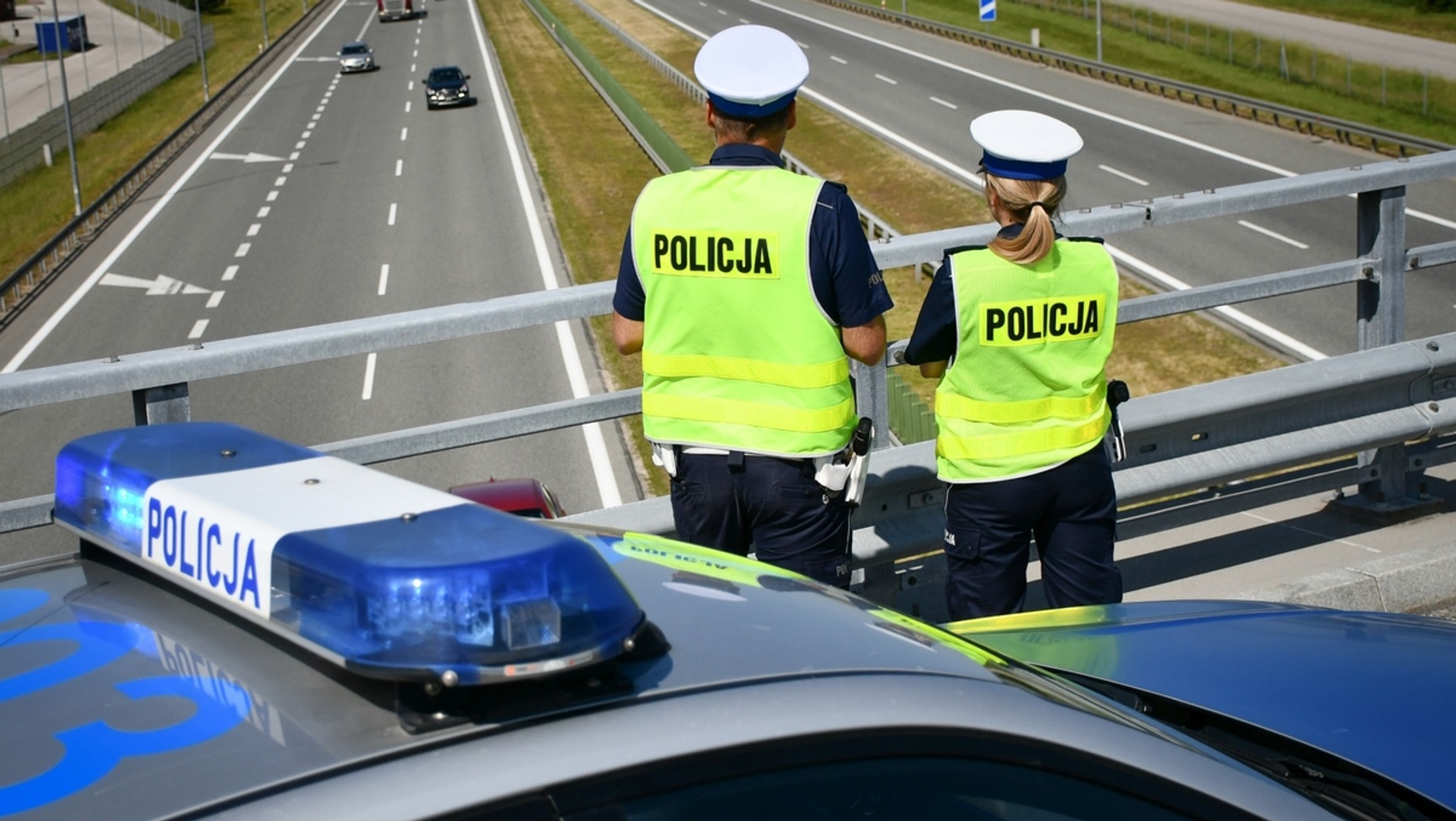 Policyjna kontrola odległości między pojazdami