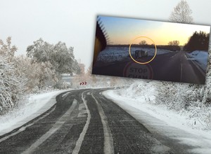 Na ciągłej wyprzedzał pod górę. "Spektakularny" manewr Seata zakończył śnieg