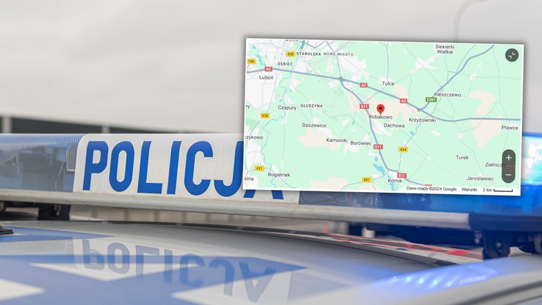 Pieszy wtargnął na drogę ekspresową i doprowadził do zderzenia czterech samochodów (Screen: Google Maps)