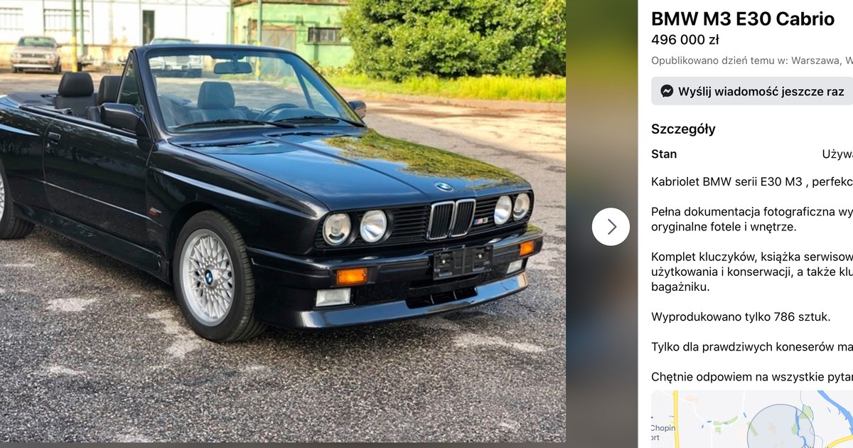 BMW E30 M3 za niemal pół miliona złotych!