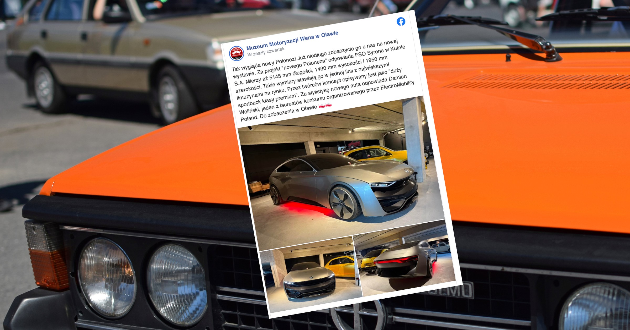 Nowy Polonez w Muzeum Motoryzacji Wena w Oławie