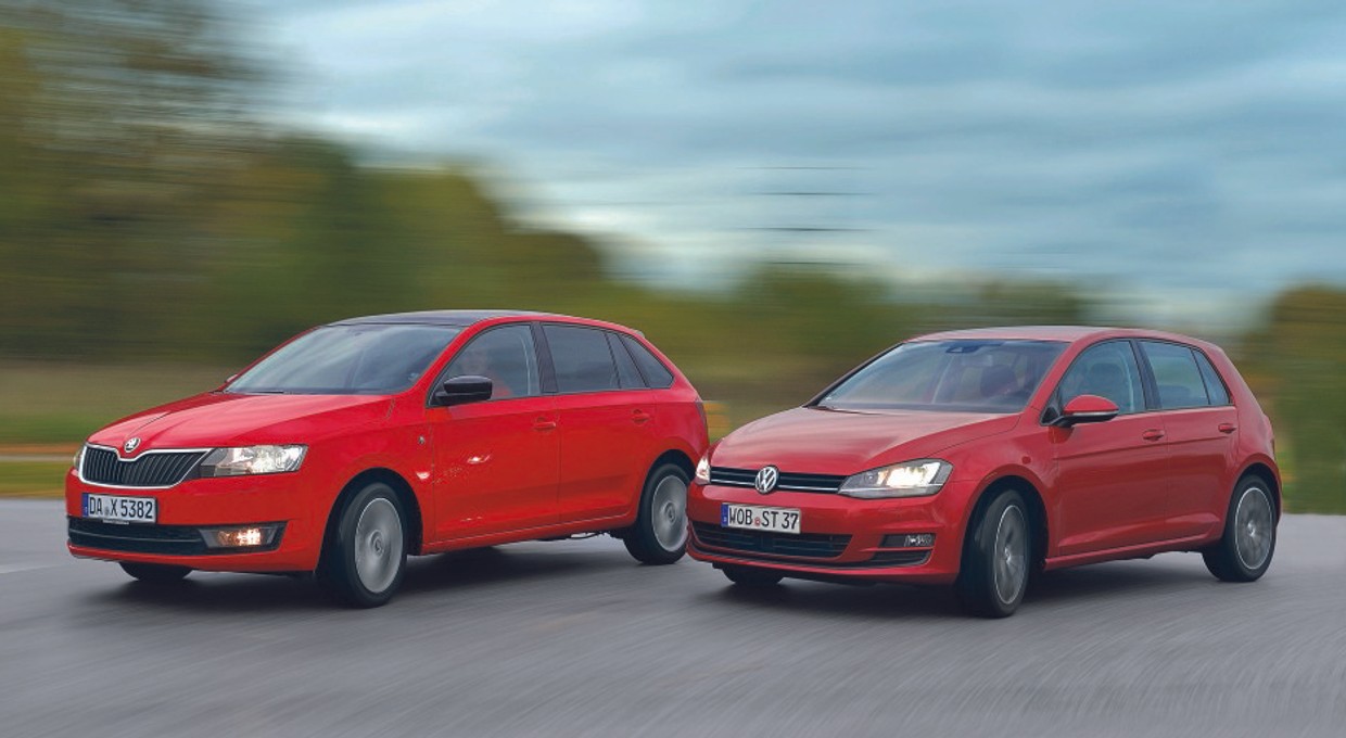 Porównanie kompaktów: Skoda Rapid wyzywa na pojedynek Volkswagena Golfa