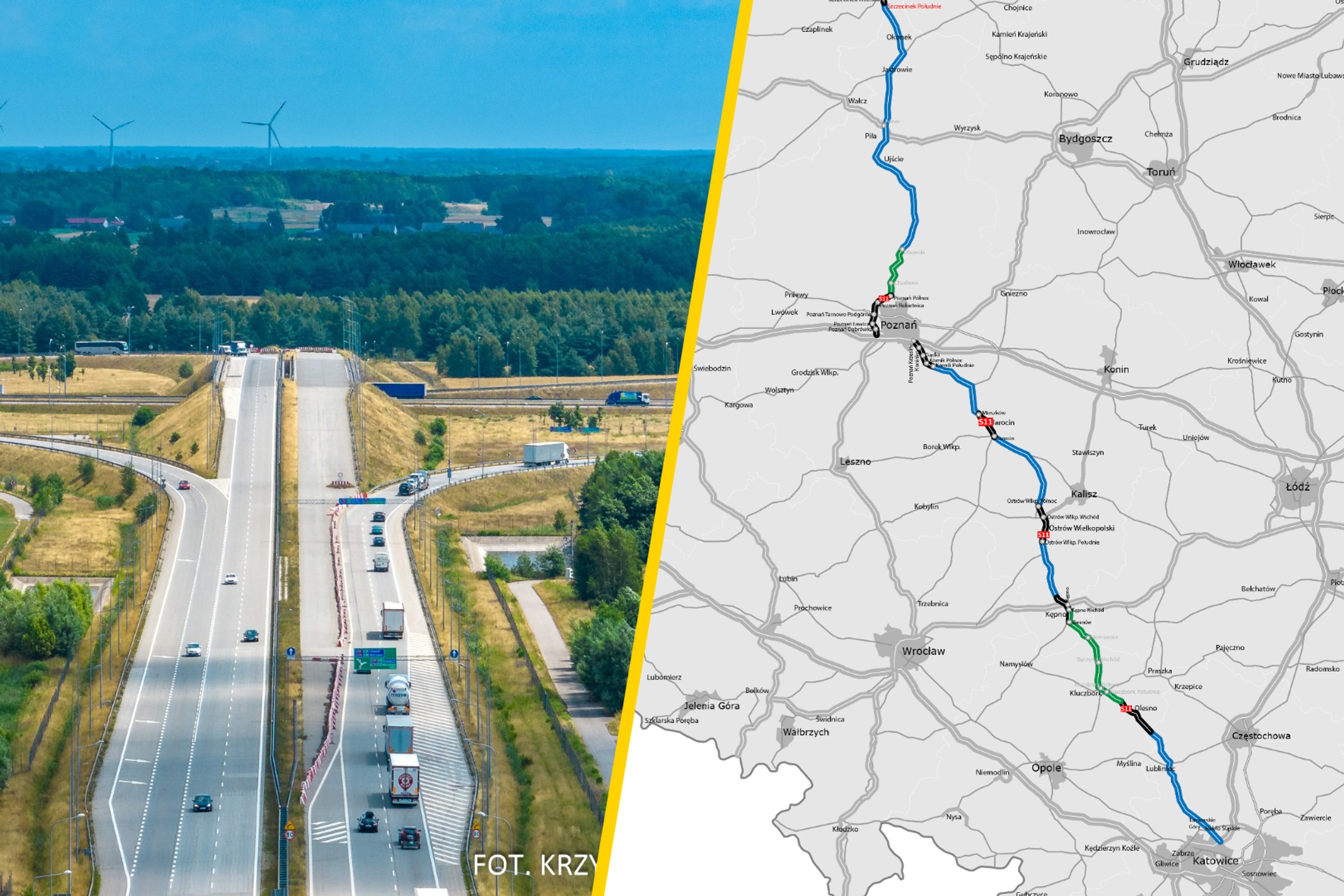 GDDKiA ma nowe informacje o drodze S11 na Śląsku. Czeka na nią zachodnia Polska
