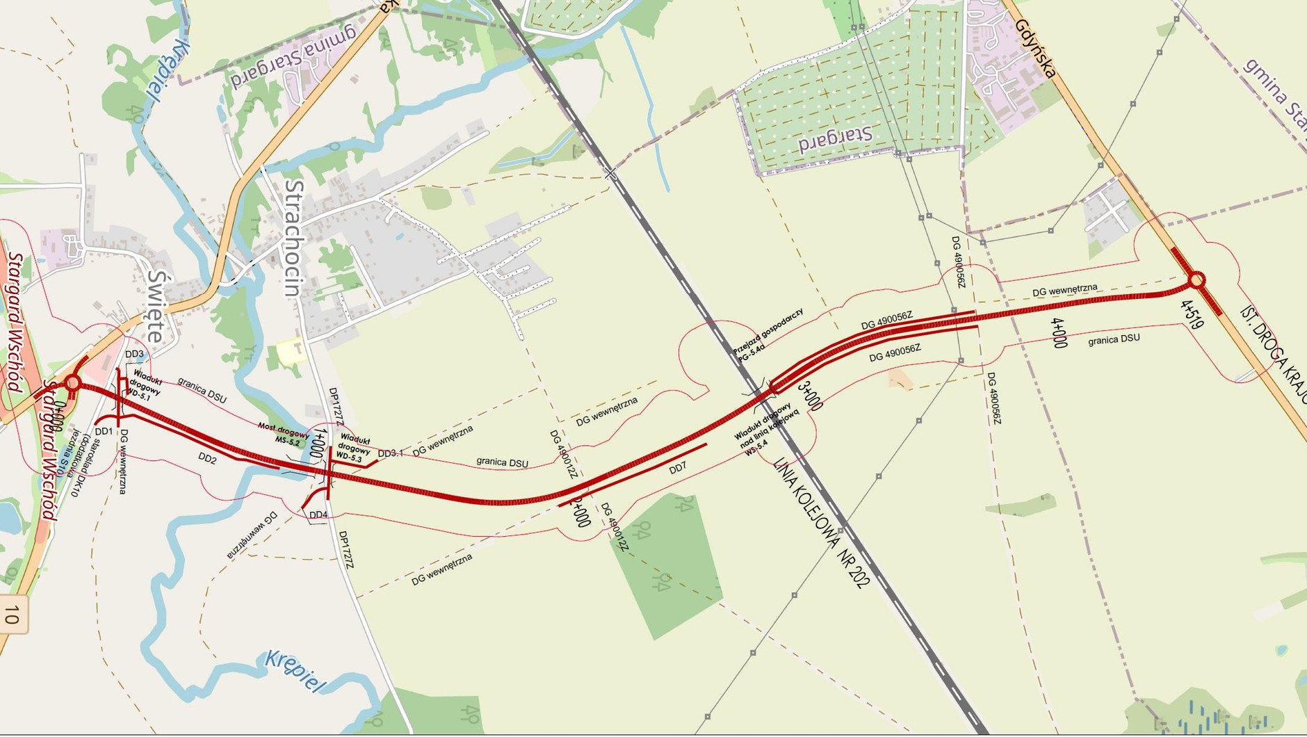 Plan orientacyjny obwodnica Stargardu DK20