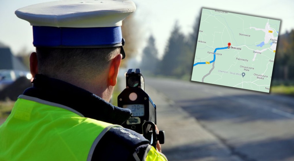 Pan Andrzej chciał zwrócić uwagę policji. Dostał mandat (Screen: Google Maps)