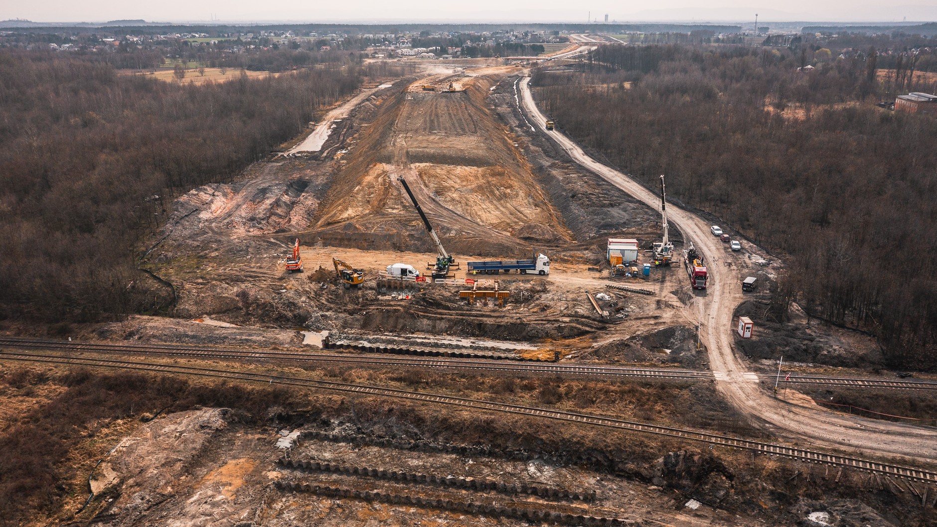 Prace przy budowie trasy S1 Mysłowice-Bieruń