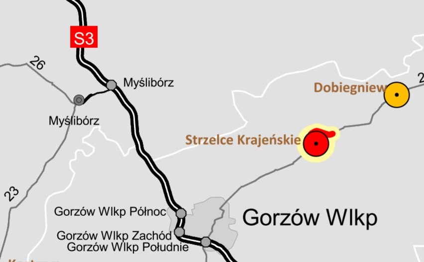 DK26 obwodnica Myśliborza