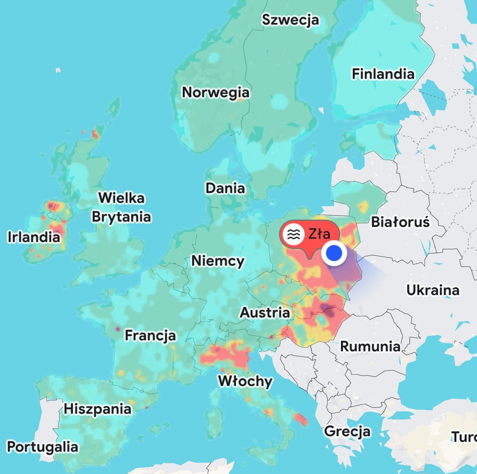 Aplikacja Google Maps (zdjęcie widoku ekranowego)