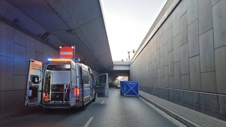 Łódź tunel wypadek