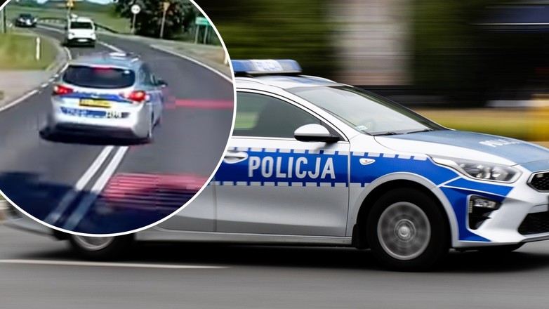 Radiowóz policyjny na żółtych tablicach? Tak, a do tego... prywatny