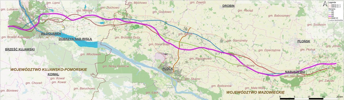 Droga S10 w okolicach Płocka