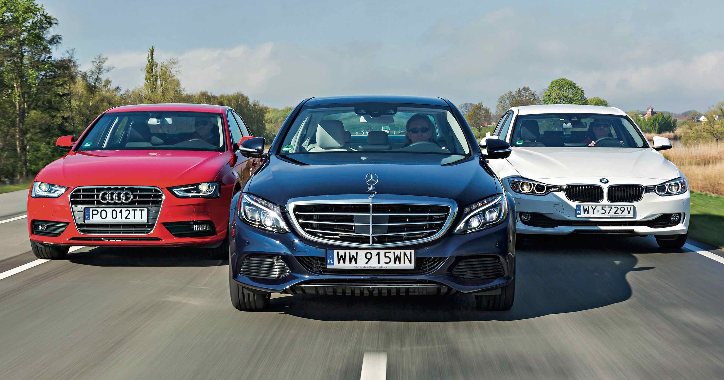 Audi A4 III (2007-15), BMW serii 3 VI (2012-19), Mercedes klasy C IV (2014-21)