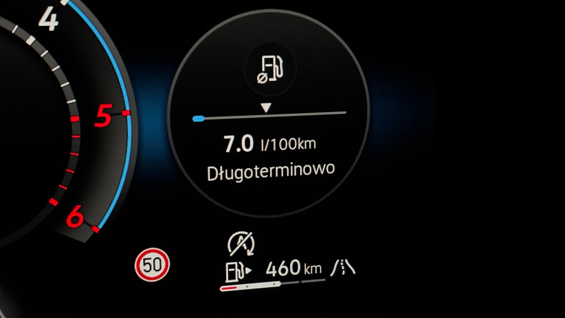 Ikonka nieaktywnego systemu start-stop
