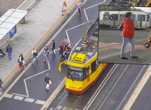 Mały chłopczyk niemal wpadł pod tramwaj. Do sieci trafiło dramatyczne nagranie