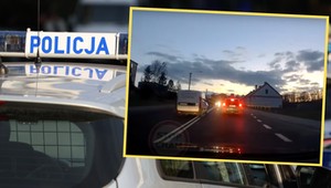Jechał na "czołówkę" z radiowozem. Zachowanie policjantów zaskakuje [WIDEO]