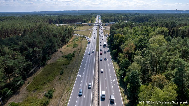 Ruch wakacyjny na S3/S6 w rejonie węzła Szczecin Dąbie