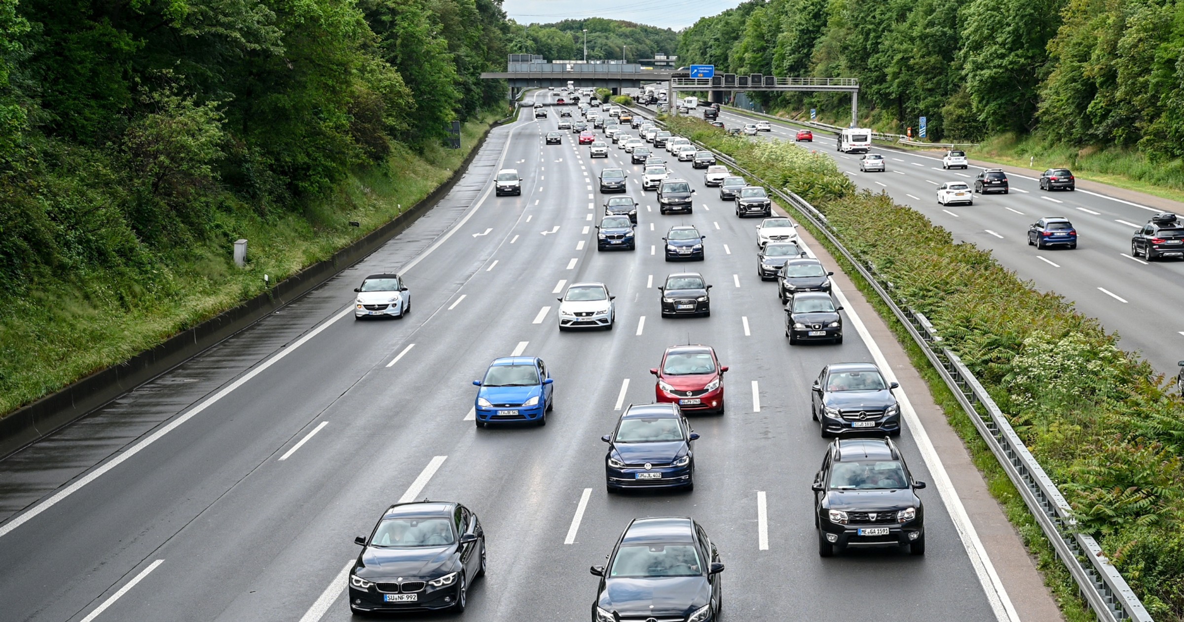 Niemiecka autostrada w okolicach Leverkusen