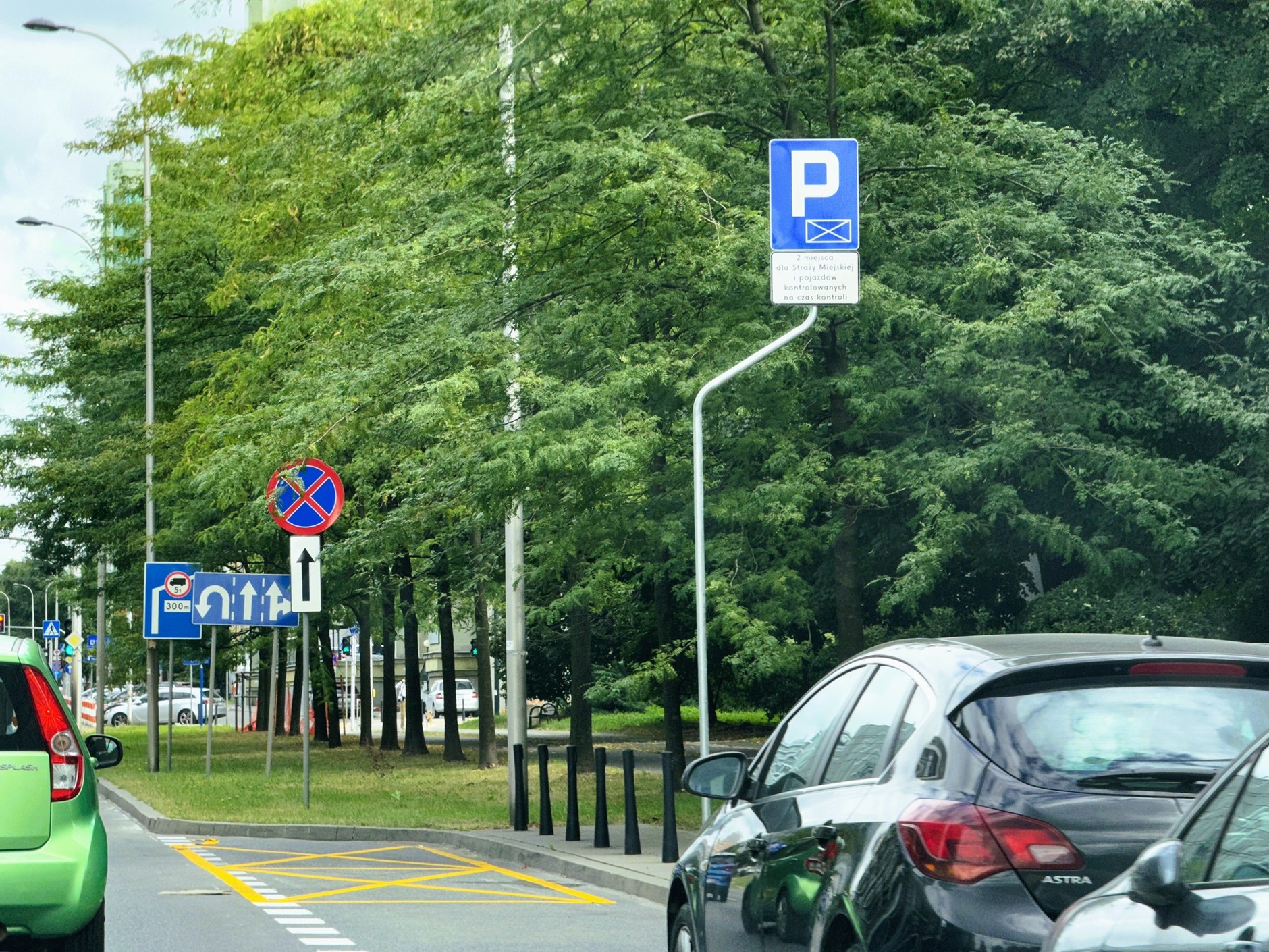 Stanowisko do kontroli pojazdów po wjeździe do SCT w Warszawie