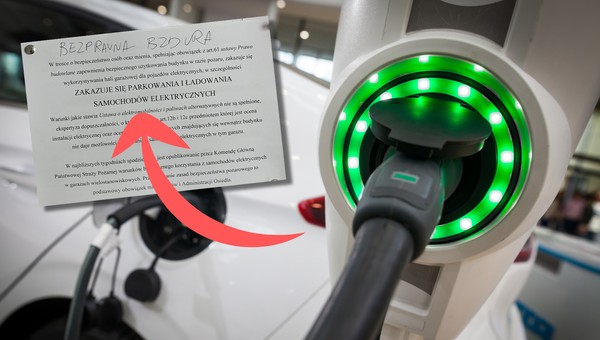W bloku zawisła karteczka "zakaz parkowania elektryków". Ktoś zostawił dosadną odpowiedź