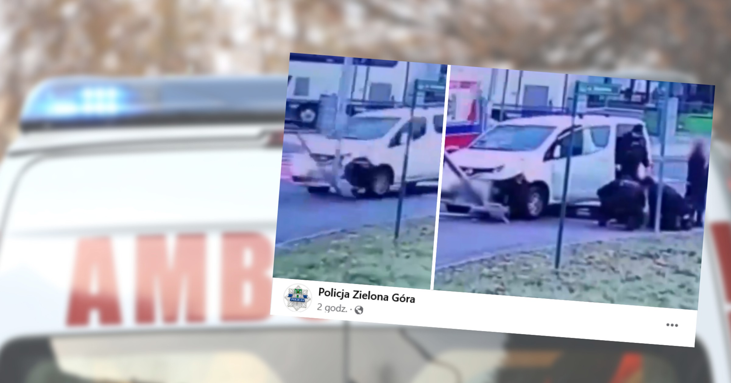 Policjanci z kierowcami uratowali życie kobiecie (fot. screen facebook.com/PolicjaZielonaGora)