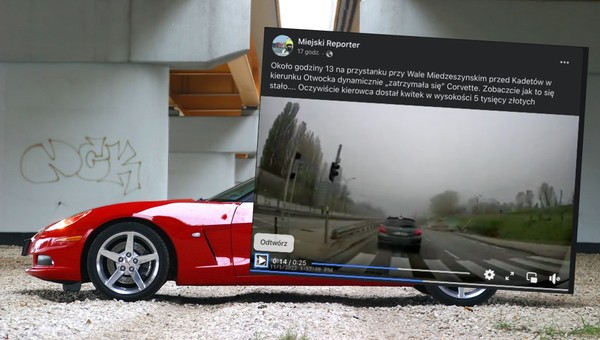 Stracił panowanie nad Chevroletem Corvette. Nagrała go kamera [WIDEO]